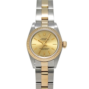 ロレックス オイスターパーペチュアル 67193 シャンパン レディース 時計 【中古】【wristwatch】