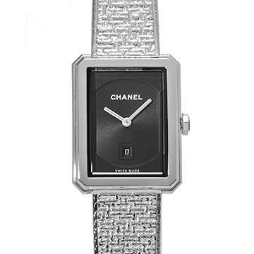 シャネル ボーイフレンド ツイード  H4878 ブラック レディース 時計 【中古】【wristwatch】