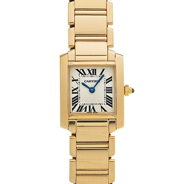 カルティエ タンク フランセーズ SM W50002N2 シルバー レディース 時計 【中古】【wristwatch】