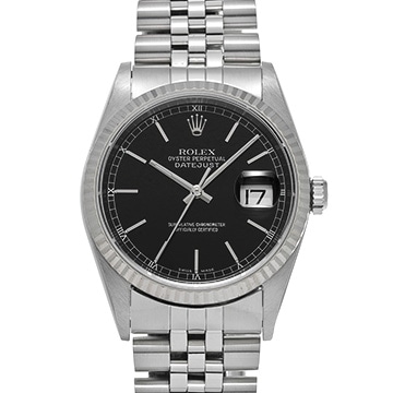 ロレックス デイトジャスト 16234 ブラック メンズ 時計 【中古】【wristwatch】
