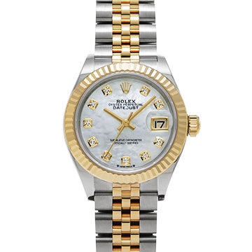ロレックス レディ デイトジャスト 28 279173NG ホワイトシェル/ダイヤモンド レディース 時計 【新品】【wristwatch】