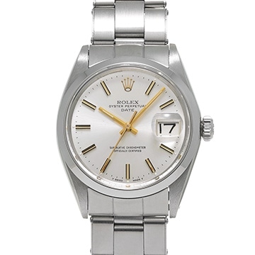 ロレックス オイスターパーペチュアル デイト 1500 シルバー メンズ 時計 【中古】【wristwatch】