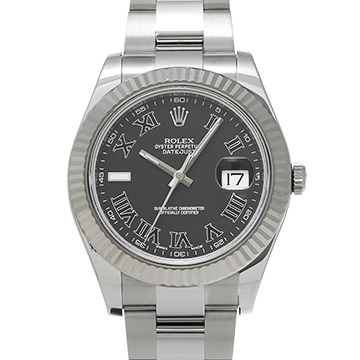 ロレックス デイトジャスト II 116334 グレー メンズ 時計 【中古】【wristwatch】