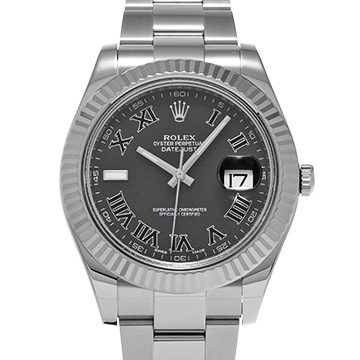ロレックス デイトジャスト II 116334 グレー メンズ 時計 【中古】【wristwatch】