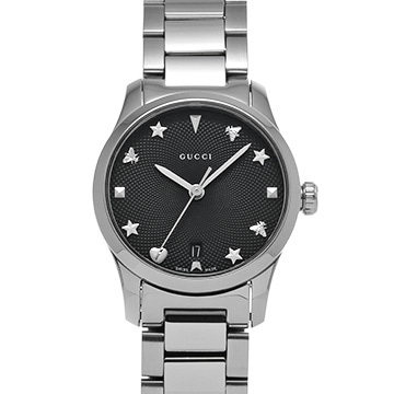 グッチ Gタイムレス YA126573A ブラック レディース 時計 【中古】【wristwatch】