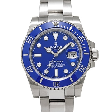 ロレックス サブマリーナ デイト 116619GLB ブルー/ダイヤモンド メンズ 時計 【中古】【wristwatch】