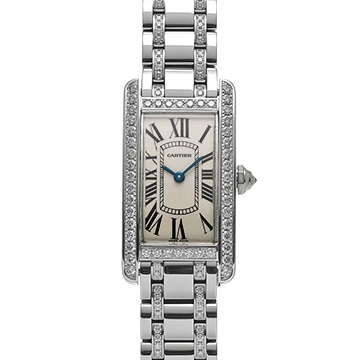 カルティエ タンクアメリカン SM WB7073MP ホワイト レディース 時計 【中古】【wristwatch】