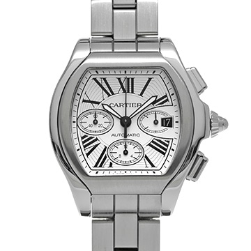 カルティエ ロードスター S クロノグラフ W6206019 シルバー メンズ 時計 【中古】【wristwatch】