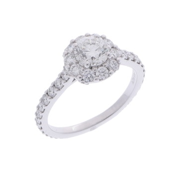 グラフ アイコンラウンドダイヤリング シルバー K18ホワイトゴールド WG レディース ジュエリー 【中古】【jewelry】