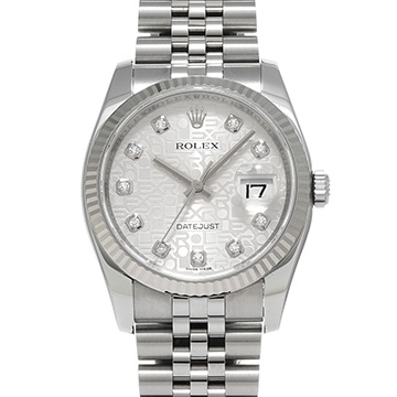 ロレックス デイトジャスト 116234G シルバーコンピュータ/ダイヤモンド メンズ 時計 【中古】【wristwatch】