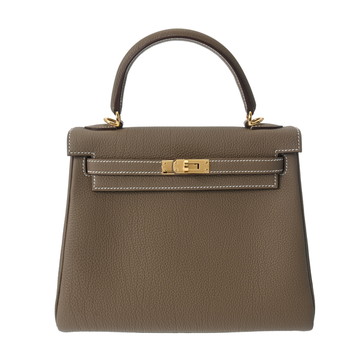 エルメス ケリー 25 内縫い 2WAY   エトゥープ トゴ レディース バッグ 【未使用】【bag】