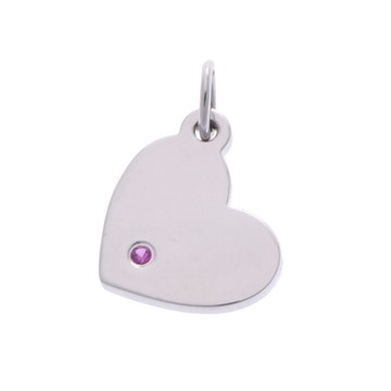 ティファニー ハートタグ ペンダントトップ 1PS シルバー K18ホワイトゴールド WG レディース ジュエリー 【中古】【jewelry】