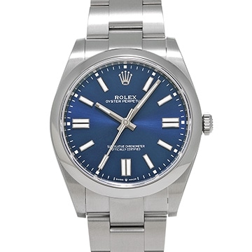 ロレックス オイスターパーペチュアル 41 124300 ブライトブルー メンズ 時計 【中古】【wristwatch】