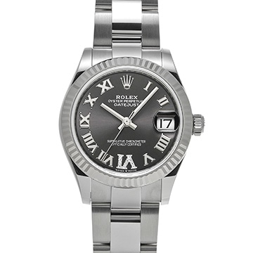 ロレックス デイトジャスト 31 278274 ダークグレー/ダイヤモンド ユニセックス 時計 【新品】【wristwatch】