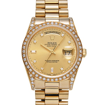 ロレックス デイデイト 18388A シャンパン/ダイヤモンド メンズ 時計 【中古】【wristwatch】