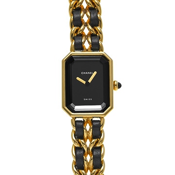 シャネル プルミエール M H0001 ブラック レディース 時計 【中古】【wristwatch】