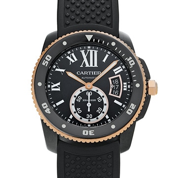 カルティエ カリブル ドゥ カルティエ ダイバー W2CA0004 ブラック メンズ 時計 【中古】【wristwatch】