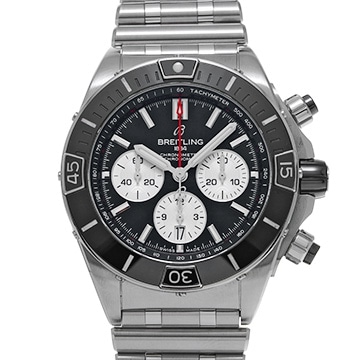 ブライトリング スーパー クロノマット B01 44 AB0136251B1A1 ブラック/シルバー メンズ 時計 【中古】【wristwatch】