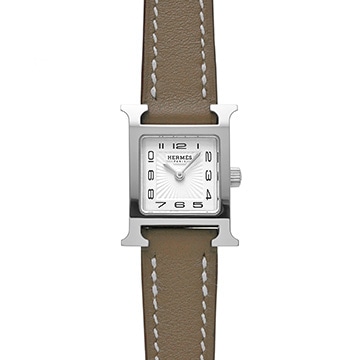 エルメス Hウォッチ ミニ HH1.110.131 ホワイト レディース 時計 【中古】【wristwatch】
