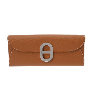 エルメス シェーヌダンクル トゥーゴー ゴールド ヴォーエプソン レディース 財布 【中古】【purse】