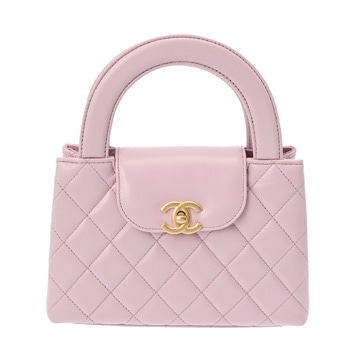 シャネル ミニ ショッピング バッグ 2WAYショルダー ピンク AS4416 シャイニークランブルカーフスキン レディース バッグ 【未使用】【bag】