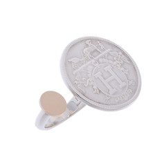 エルメス エクスリブリス リング MM #50 シルバー シルバー925/K18ピンクゴールド PG レディース ジュエリー 【中古】【jewelry】