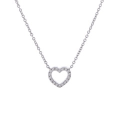 ティファニー メトロハート ネックレス シルバー K18ホワイトゴールド WG レディース ジュエリー 【中古】【jewelry】