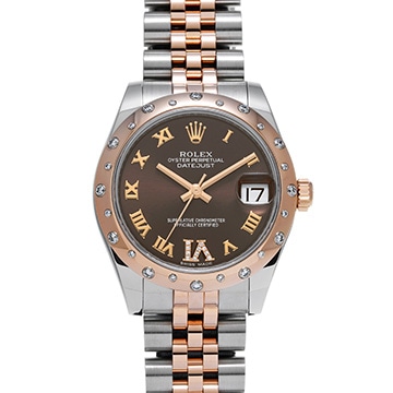 ロレックス デイトジャスト 31 178341 チョコレート/ダイヤモンド ユニセックス 時計 【中古】【wristwatch】