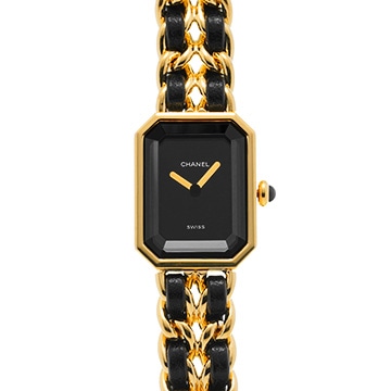シャネル プルミエール M H0001 ブラック レディース 時計 【中古】【wristwatch】