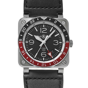 ベル＆ロス BR03-93 GMT ブラック BR0393-BL-ST/SCA ブラック メンズ 時計 【中古】【wristwatch】