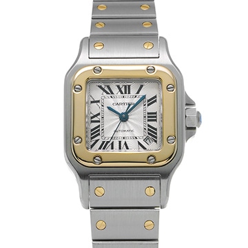 カルティエ サントス ガルベ SM W20057C4 シルバー レディース 時計 【中古】【wristwatch】