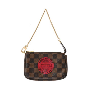 ルイ ヴィトン ダミエ ミニポシェットアクセソワール T&B ブラウン N58011 ダミエキャンバス レディース 【中古】【bag】