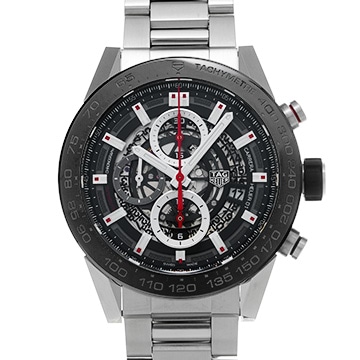 タグ ホイヤー カレラ キャリバーホイヤー01 クロノグラフ CAR2A1W.BA0703 ブラック メンズ 時計 【中古】【wristwatch】