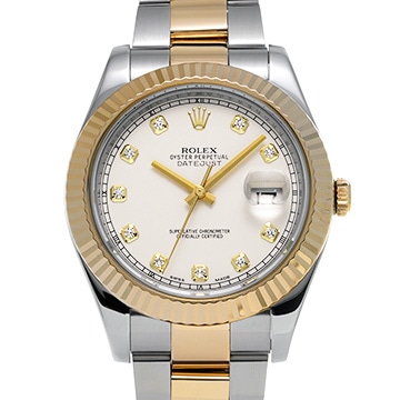 ロレックス デイトジャストII 116333G アイボリー/ダイヤモンド メンズ 時計 【中古】【wristwatch】
