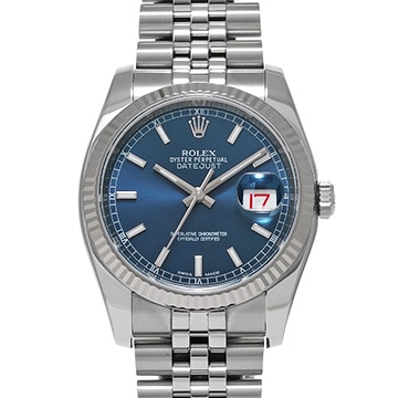 ロレックス デイトジャスト 116234 ブルー メンズ 時計 【中古】【wristwatch】
