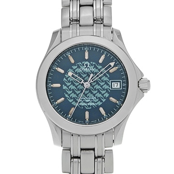 オメガ シーマスター 120 ジャック・マイヨール 1997 2500.80 ブルー ユニセックス 時計 【中古】【wristwatch】