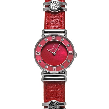 シャリオール サントロペ カラーズ 028SRD1.365.573 レッドシェル/ダイヤモンド レディース 時計 【中古】【wristwatch】