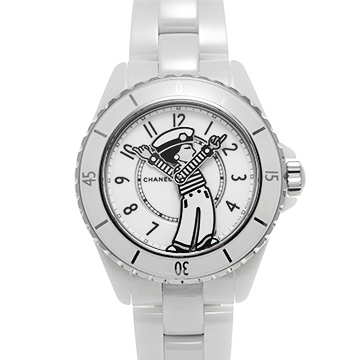 シャネル マドモアゼル J12 ラ パウザ 38MM H7481 ホワイトラッカー メンズ 時計 【中古】【wristwatch】