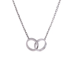 カルティエ ベビーラブネックレス シルバー B7013700 K18ホワイトゴールド WG レディース ジュエリー 【中古】【jewelry】