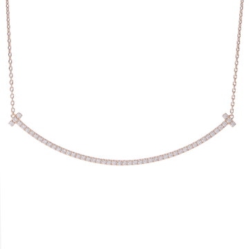 ティファニー Tスマイル ネックレス エクストララージ ゴールド K18ピンクゴールド PG レディース ジュエリー 【中古】【jewelry】