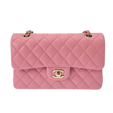 シャネル マトラッセ クラシック スモール ハンドバッグ 23cm ピンク A01113 ラムスキン レディース バッグ 【未使用】【bag】