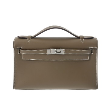 エルメス ポシェットケリー  エトゥープ ヴォースイフト レディース バッグ 【未使用】【bag】