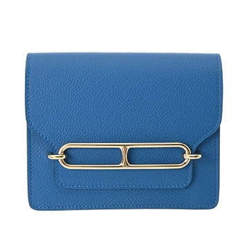 エルメス ルリ スリムウォレット ブルーザンジバス エバーカラー ユニセックス 財布 【未使用】【purse】