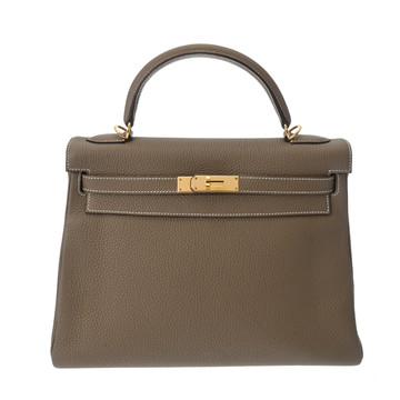 エルメス ケリー 32 内縫い 2WAY エトゥープ トゴ レディース バッグ 【中古】【bag】