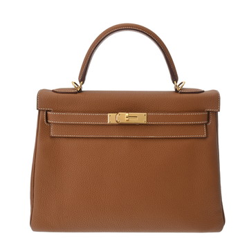 エルメス ケリー 32 内縫い 2WAY ゴールド トゴ レディース バッグ 【中古】【bag】