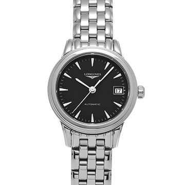 ロンジン フラッグシップ L4.274.4.52.6 ブラック レディース 時計 【未使用】【wristwatch】