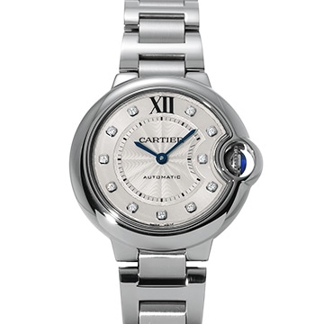 カルティエ バロンブルー ドゥ カルティエ 33mm WE902074 シルバー/ダイヤモンド ユニセックス 時計 【中古】【wristwatch】