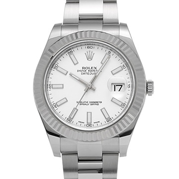 ロレックス デイトジャスト II 116334 ホワイト メンズ 時計 【中古】【wristwatch】