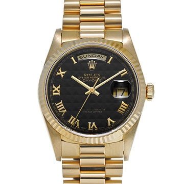 ロレックス デイデイト 18238 ブラックピラミッド メンズ 時計 【中古】【wristwatch】