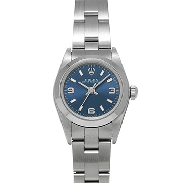 ロレックス オイスターパーペチュアル 76080 ブルー レディース 時計 【中古】【wristwatch】